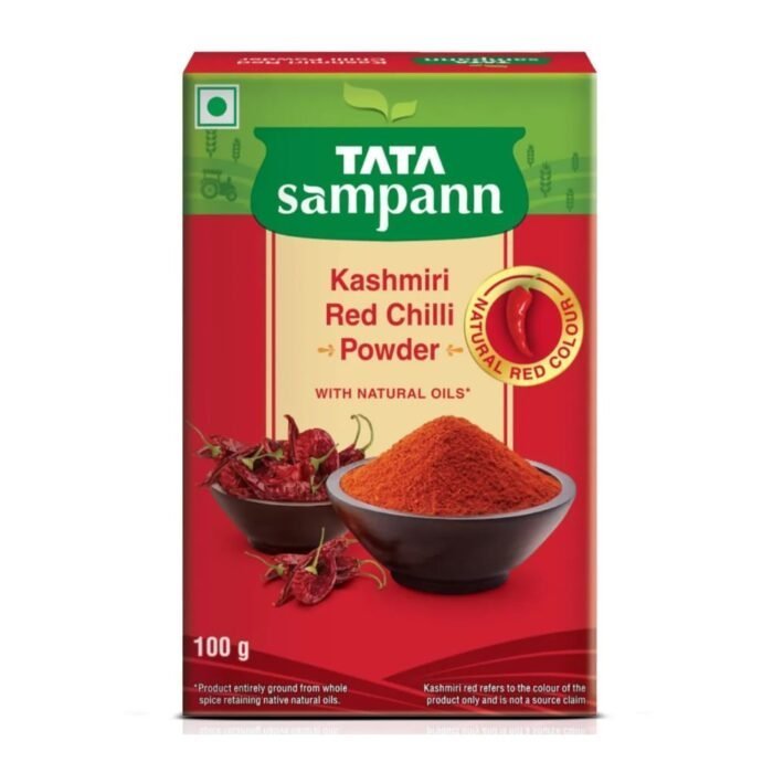 3-3-700x700-1.jpg Tata Sampann Kashmiri Red Chilli Powder with Natural Oils Kashmiri Lal Mirch Powder - Image 1